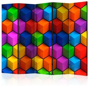 Διαχωριστικό με 5 τμήματα - Colorful Geometric Boxes II [Room Dividers]