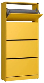 Παπουτσοθήκη Flat Duo Megapap 24 ζευγών χρώμα κίτρινο 73x26x157εκ. GP009-0169
