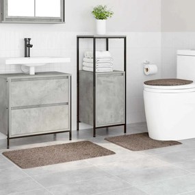 vidaXL Πατάκι μπάνιου 3 pcs Καφέ 50 x 50 cm Πολυπροπυλένιο