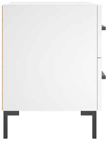 vidaXL Κομοδίνα 2 τεμ. Λευκά 40 x 35 x 47,5 εκ. από Επεξεργασμένο Ξύλο