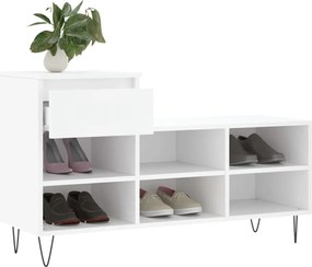 vidaXL Παπουτσοθήκη Λευκή 102x36x60 εκ. από Επεξεργασμένο Ξύλο