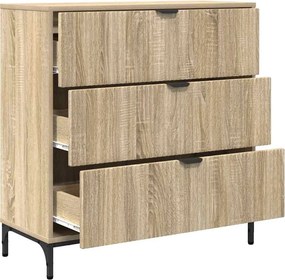 vidaXL Πλαϊνό γραφείο Δρύς Sonoma 79,5 x 33 x 82 εκ Επεξεργασμένο ξύλο