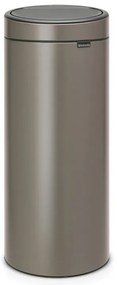 Κάδος Brabantia Touch Bin New 650007, 30 L, αθόρυβο και ομαλό κλείσιμο, γκρι