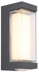 Απλίκα Φωτιστικό Τοίχου LED 12W Ανθρακί IP54 1093Lm Plixon 34316 Globo Lighting-34316-Ανθρακί 34316