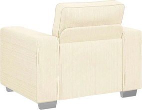 vidaXL Καναπές-Καρέκλα Μπεζ Ύφασμα Κοτλέ 100x77x82 εκ.