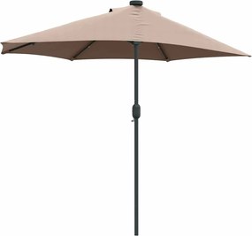 vidaXL Ομπρέλα Κήπου Taupe 294 x 150 x 223 εκ Πολυεστέρας και Χάλυβας