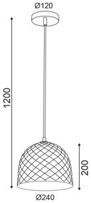 Φωτιστικό οροφής Gibel-Μαύρο - Χρυσό