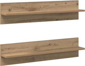vidaXL Ράφι Τοίχου 2 τμχ. Artisan Oak 80 x 11,5 x 18 εκ