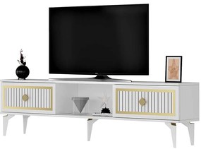 Έπιπλο Τηλεόρασης Nil 475OLV2639 150x29,6x44,6cm White-Gold