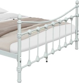 Κρεβάτι Beowulf pakoworld λευκό μεταλλικό 140x190x102εκ