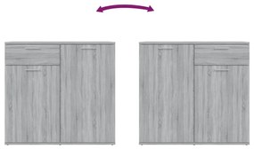 vidaXL Ντουλάπι Γκρι Sonoma 80 x 36 x 75 εκ. από Επεξεργασμένο Ξύλο