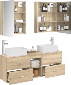 vidaXL Σετ Επίπλων Μπάνιου 5 pcs Sonoma Δρυς
