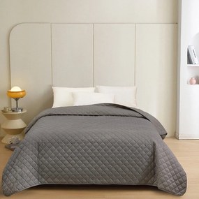 Κουβερλί Tosca Dark Grey Melinen Queen Size 220x240cm Microfiber