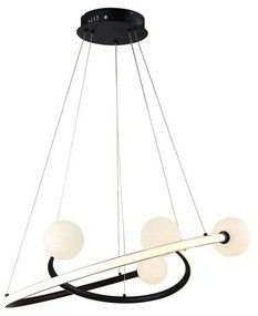 Φωτιστικό Οροφής Κρεμαστό MTN-190461 LED 36W 3000K 2880lm 60cm Black Metanor