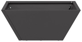 vidaXL Πλαστική ζαρντινιέρα 5 pcs Μαύρο 35 x 35 x 15 εκ. Ατσάλι