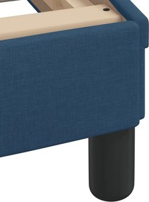 vidaXL Κρεβάτι με Στρώμα Dover Μπλε 90x190 εκ.Υφασμάτινο