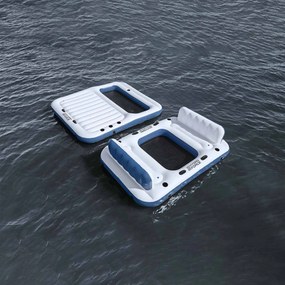 Bestway Πλωτό Νησί Hydro-Force 2 τμχ. 269 x 182 x 67 εκ Λευκό και Μπλε