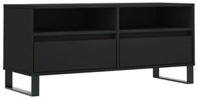 vidaXL Έπιπλο Τηλεόρασης Μαύρο 100x34,5x44,5 εκ. Επεξεργ. Ξύλο
