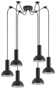 Κρεμαστό Φωτιστικό Οροφής 6xE27 Μαύρο Adept Tube 77-8555 Homelighting-77-8555-Μαύρο 77-8555