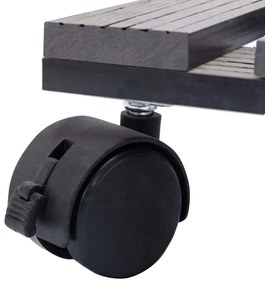 vidaXL Βάσεις για Γλάστρες με Ρόδες 4 τεμ. Γκρι 30x30x7,5 εκ. από WPC