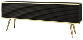 Έπιπλο Τηλεόρασης Oro P_ORO_STVc_MDF_GL 135x32x53cm Anthracite-Gold