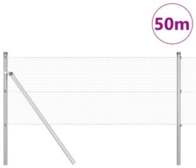 vidaXL Γαλβανισμένο Συρματόπλεγμα  με 13 Πόλους 0.4x50 μ