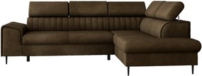 Γωνιακός καναπές Kadurin-Kafe Skouro-Δεξιά - 276.00Χ206.00Χ81.00cm