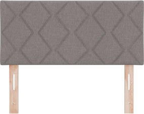 vidaXL LED κεφαλάρι Ανοιχτό γκρι 90 cm ύφασμα