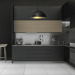 Κρεμαστό Φωτιστικό Beta 45cm Μαύρο με Χρυσό