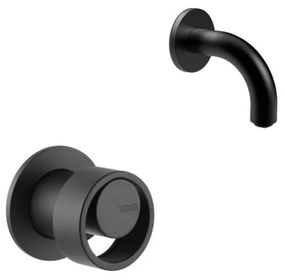 Armando Vicario Halo Black Matt Στόμιο 10cm Φ24mm+Μίκτης εντοιχισμού 1 εξόδου