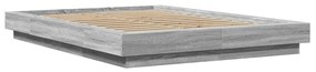 vidaXL Πλαίσιο Κρεβατιού Γκρι Sonoma 135x190 εκ. Επεξεργασμένο Ξύλο