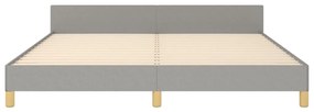 vidaXL Σκελετός Κρεβατιού Χωρίς Στρώμα Αν. Γκρι 160x200 εκ.Υφασμάτινο