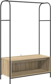 vidaXL Ράφι Ρούχων Καφέ δρυς 100 x 44 x 160 εκ Επεξεργασμένο ξύλο