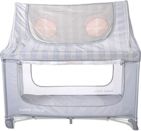 BABY COT SWEET HOME 2 LAYERS WITH ROOF GREY