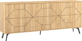 Μπουφές Dune Megapap χρώμα sapphire oak 184x35x77,4εκ.