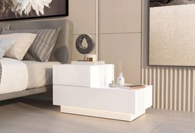 Κομοδίνο Λευκό FETAZA 70x38.3x35
