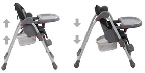 vidaXL Καρεκλάκι Φαγητού Γκρι