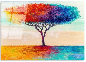 Πίνακας Γυάλινος 123BZM2261 100x70cm Multi Wallity Οριζόντιοι Glass