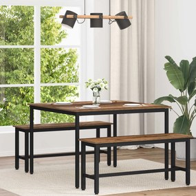 vidaXL Τραπεζαρίες 110 x 110 x 75 cm ΜΕΤΑΛΛΟ