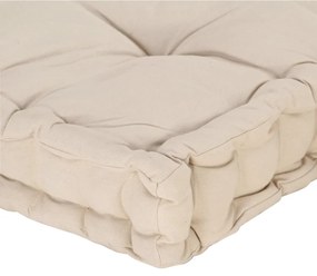 vidaXL Μαξιλάρα Δαπέδου / Παλέτας Μπεζ 120 x 40 x 7 εκ. Βαμβακερή