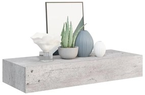 vidaXL Ράφια Τοίχου Συρτάρια 2 τεμ. Γκρι Σκυρ. 60x23,5x10 εκ από MDF