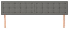 vidaXL Κεφαλάρια Σκ. Γκρι 160x5x78/88 εκ. Ύφασμα