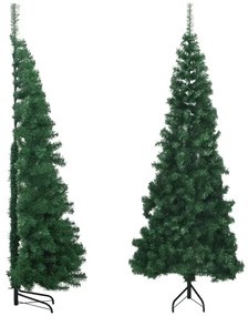 vidaXL Χριστουγεννιάτικο Δέντρο Τεχνητό Γωνιακό Πράσινο 180 εκ από PVC