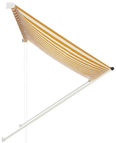 vidaXL Τέντα Συρόμενη Κίτρινο / Λευκό 200 x 150 εκ.