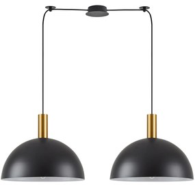 SE21-GM-4-BL2-MS40 ADEPT TUBE Gold Matt Pendant Black Metal Shade+