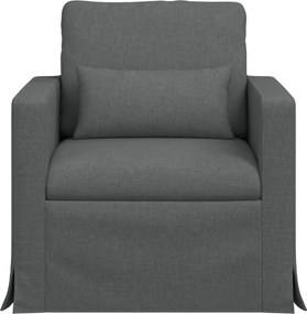 vidaXL Καναπές Σκούρο Γκρι 78 x 77 x 80 cm ύφασμα
