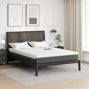 vidaXL Στρώμα Λευκό και Γκρι 140 x 200 cm Ζακάρ ύφασμα