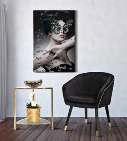 Καρέκλα Μαύρο/Χρυσό PARIS Μαύρο και Χρυσό 58x62x78