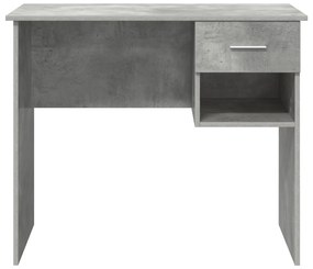 vidaXL Γραφείο με Αποθήκευση Γκρι Σκυρόδεμα 90x49.5x75 εκ. Κατασκευασμένο ξύλο