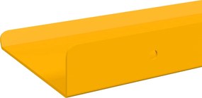 vidaXL Πλωτό ράφι 4 pcs Χαμομηλί κίτρινο 100 x 9 x 2,5 εκ Ατσάλι
